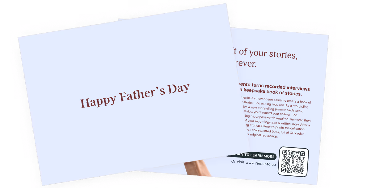 An image of the printed Remento gift card